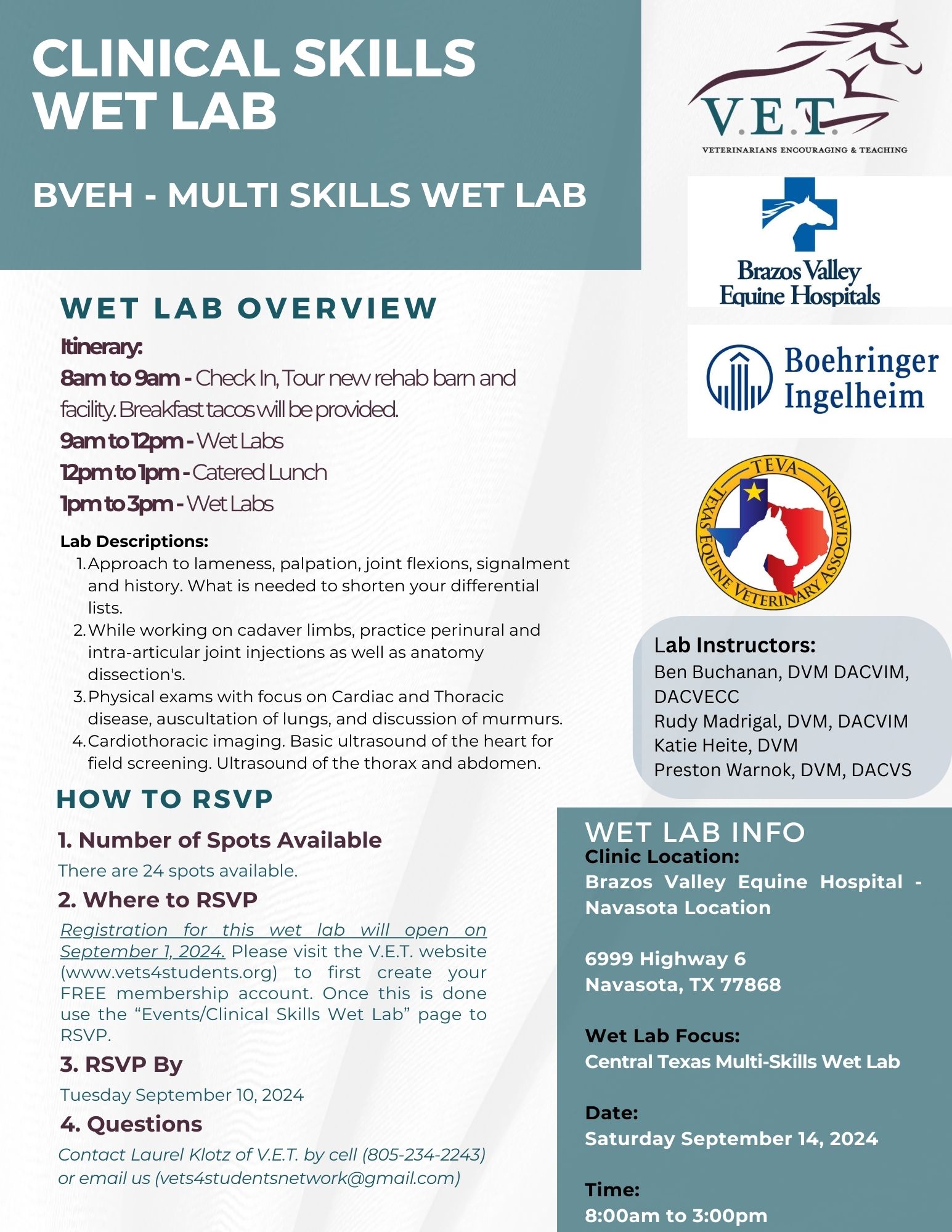 V.E.T. BVEH Navasota Wet Lab 1